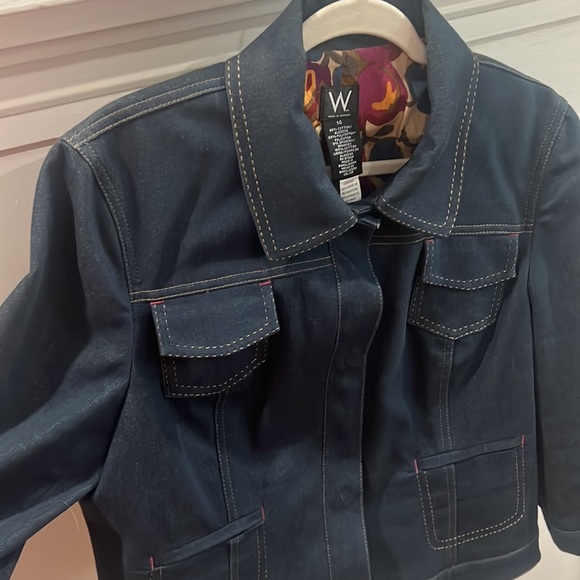 W Work to Weekend Denim Jacket.  Size 14 - Picture 4 of 12